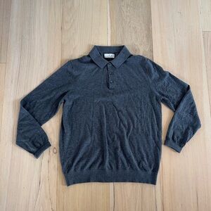 Modern Ambition Gray Quarter Button Up Sweater Size Large